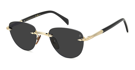 David Beckham DB 1224/S/US - Rhlir Gold Blck, Metal, Mixed Shapes frame