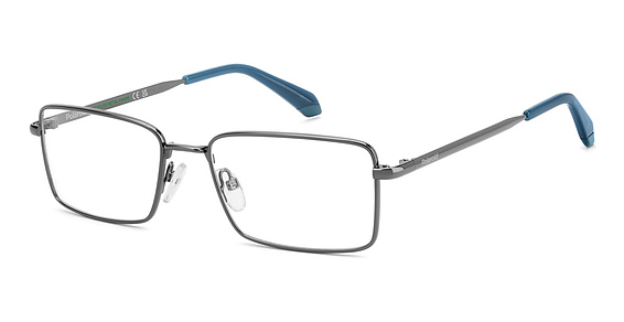 Polaroid PLD D595 - Dark Ruthenium, Stainless Steel, Rectangle frame