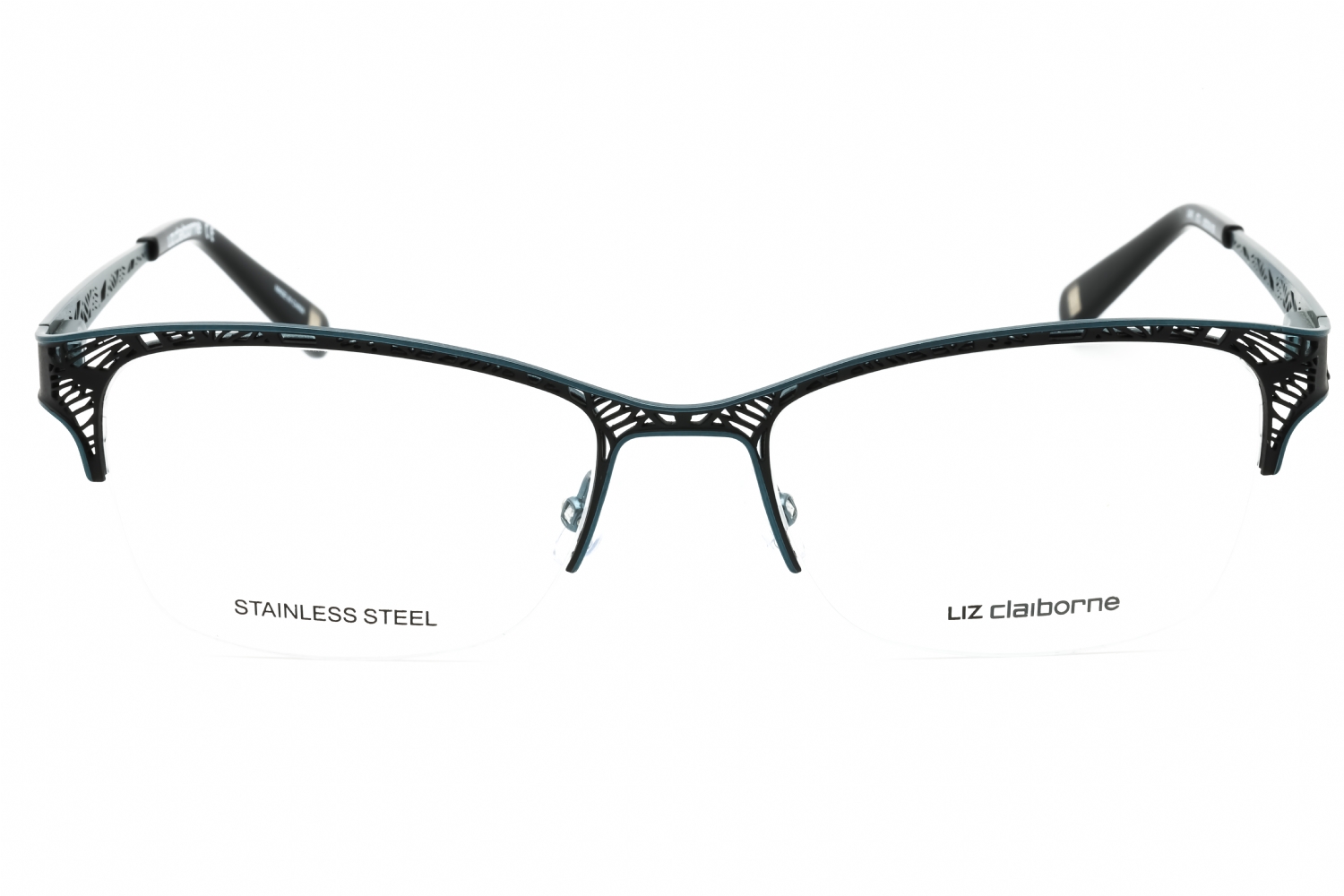 Liz Claiborne L 645 - Black TEA, Metal, Rectangle frame