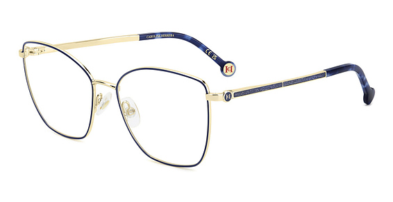Carolina Herrera HER 0264 - Matte Blue Gold, Stainless Steel, Cat Eye frame