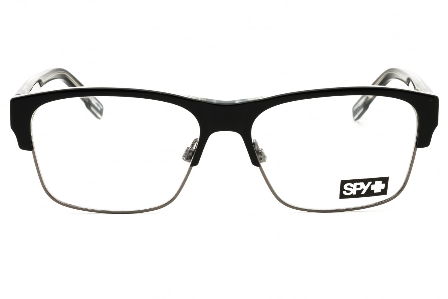 SPY BRODY 5050 57 - Black Clear Gunmetal, Acetate, Rectangle frame