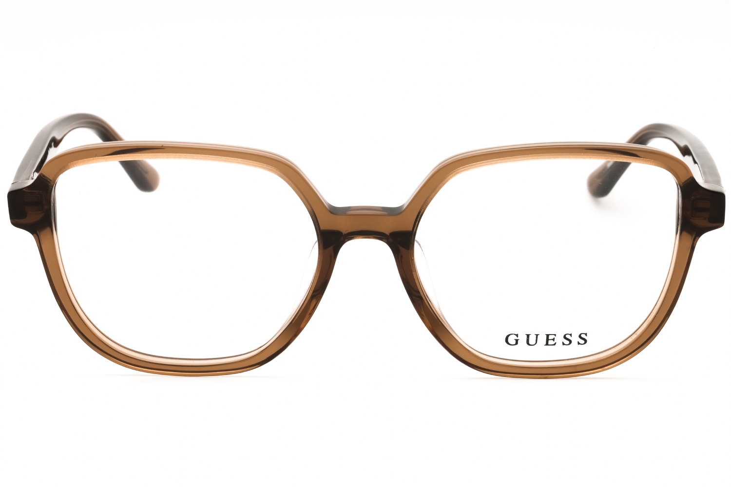Guess GU50154-D - Shiny Dark Brown, Acetate, Rectangle frame