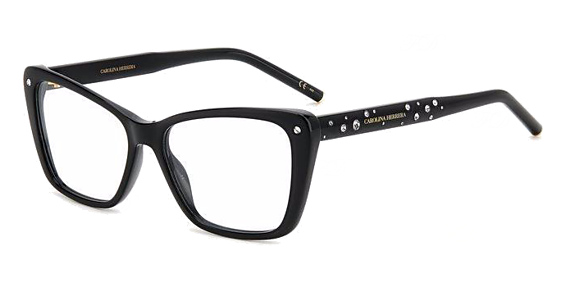 Carolina Herrera HER 0149 - Black, Acetate, Rectangle frame