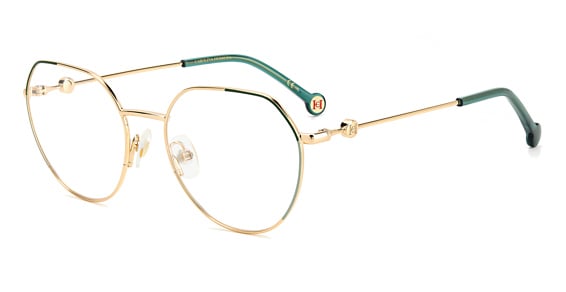 Carolina Herrera CH 0059 - Gold Green, Metal, Geometric frame
