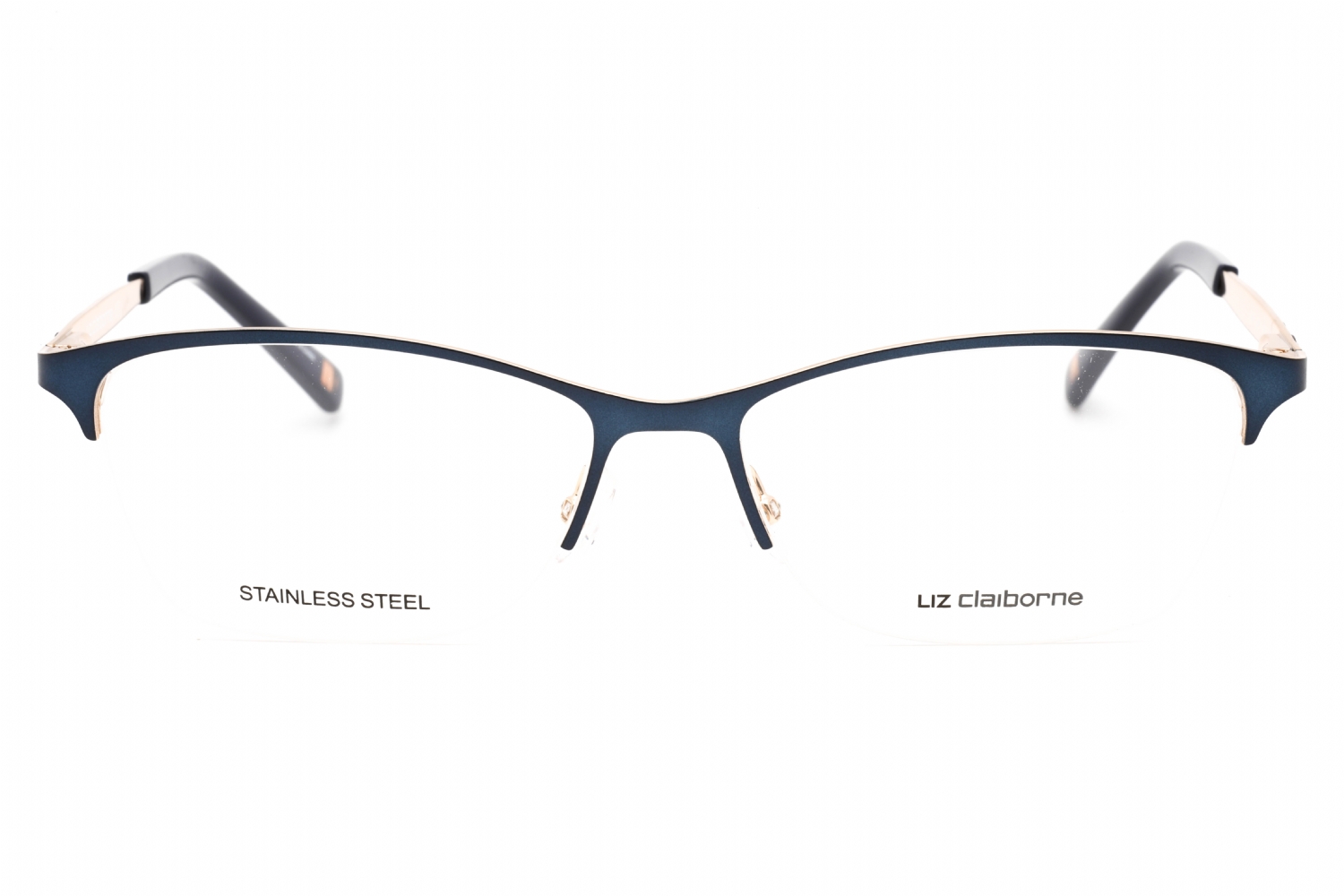 Liz Claiborne L 654 - Navy, Mixed Materials, Cat Eye frame