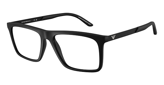 Emporio Armani EA3253 - Matte Black, Acetate, Rectangle frame