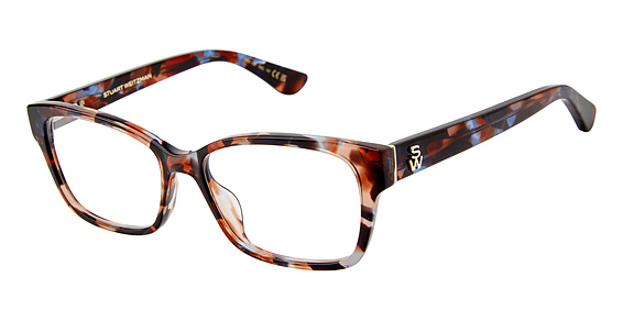 Stuart Weitzman WZN 1001 - Brown Blue Havana, Acetate, Rectangle frame