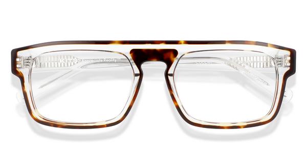 KITS Cooper - Clear/Dark Havana, Acetate, Flat-Top frame