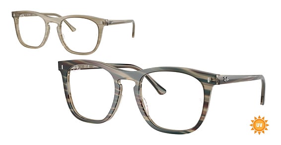 Ray-Ban RX2210VF - Photo Striped Grey, Plastic, Oval frame