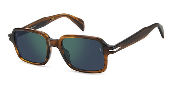 David Beckham DB 1179/S - Brw Horn B, Plastic, Rectangle frame