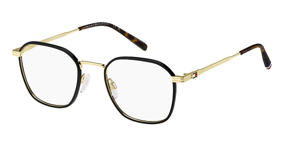 Tommy Hilfiger TH 2136 - Gold Black, Stainless Steel, Geometric frame