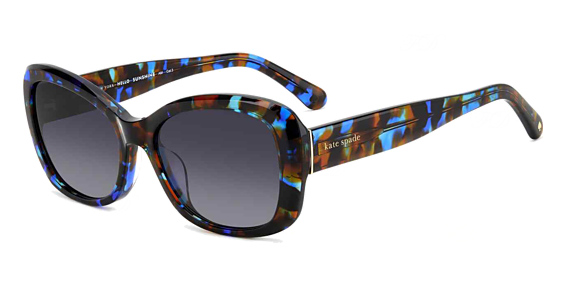 Kate Spade Elowen/G/S - Edc9o Bkblu Hv B, Acetate, Rectangle frame