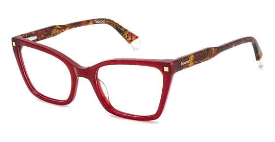 Polaroid PLD D520 - Burgundy, Acetate, Rectangle frame