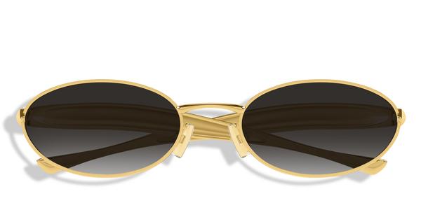 Bottega Veneta BV1386S - Gold, Metal, Round frame
