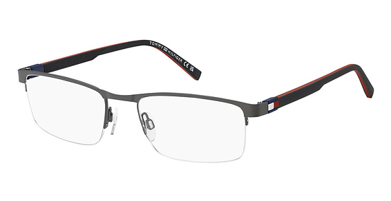 Tommy Hilfiger TH 2322 - Matte Ruthenium Black, Stainless Steel, Rectangle frame