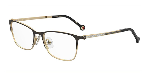Carolina Herrera HER 0357 - Gold Black, Stainless Steel, Rectangle frame