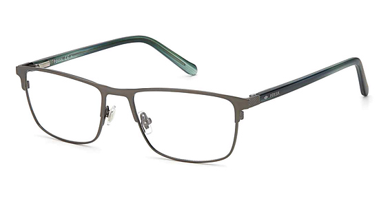 Fossil FOS 7118 - Matte Dark Ruthenium, Stainless Steel, Rectangle frame