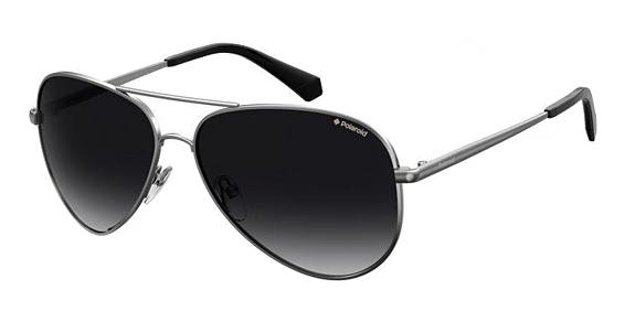 Polaroid PLD 6012/N/NEW - 6lbwj Ruthenium, Stainless Steel, Aviator frame