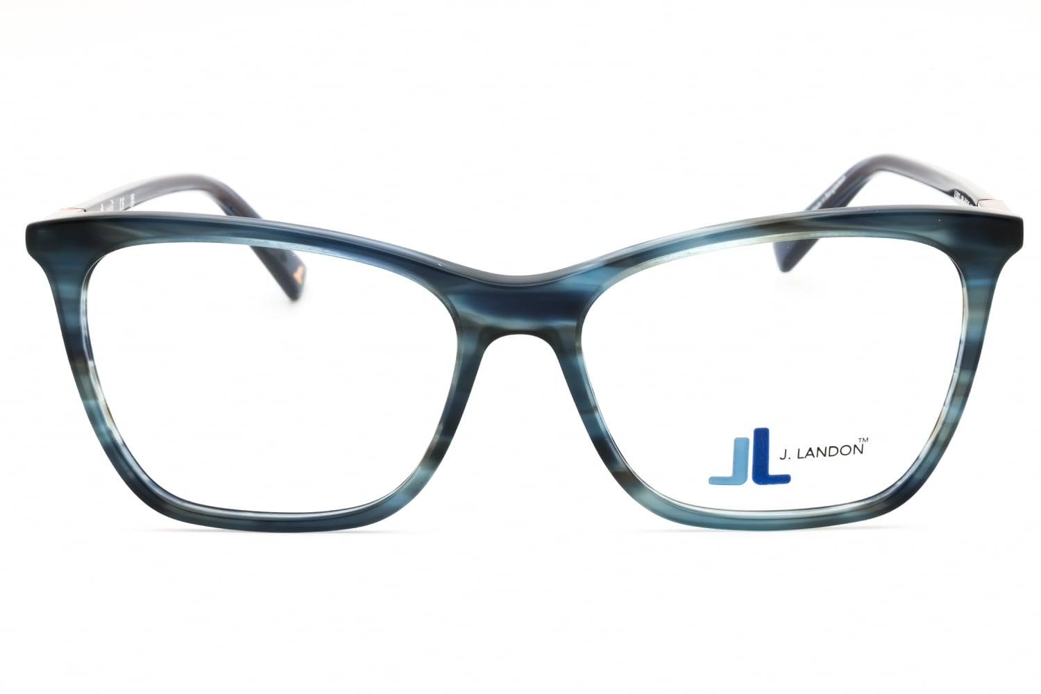 J. Landon JL50022 - Shiny Blue, Acetate, Rectangle frame