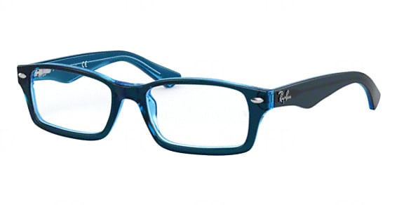 Ray-Ban RY1530 - Blue ON Blue Fluo, Plastic, Rectangle frame