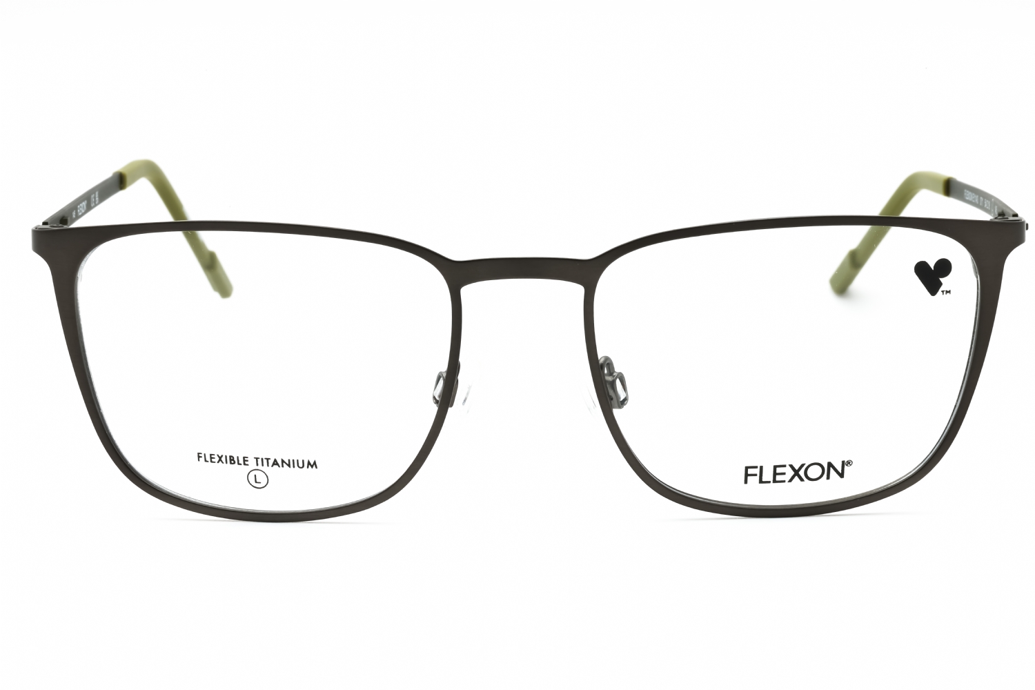 Flexon FLEXON E1143 - Matte Gunmetal/kelp, Metal, Rectangle frame