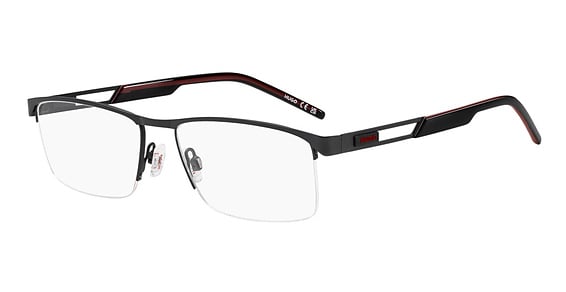 HUGO HG 1389/US - Matte Black, Stainless Steel, Rectangle frame