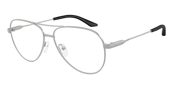 Armani Exchange AX1077 - Matte Silver, Metal, Aviator frame
