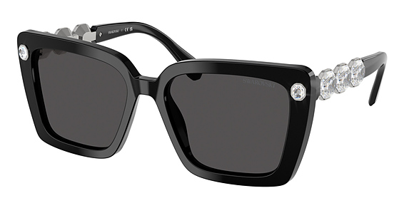 Swarovski SK6032F - Black, Plastic, Rectangle frame