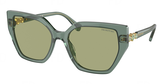 Swarovski SK6016 - Transparent Green, Plastic, Rectangle frame