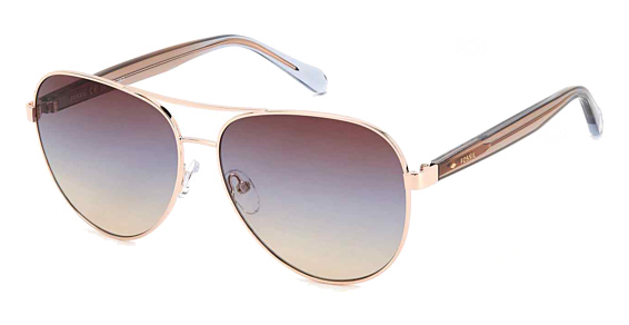 Fossil FOS 3150/G/S - Au298 Red Gold R, Stainless Steel, Aviator frame