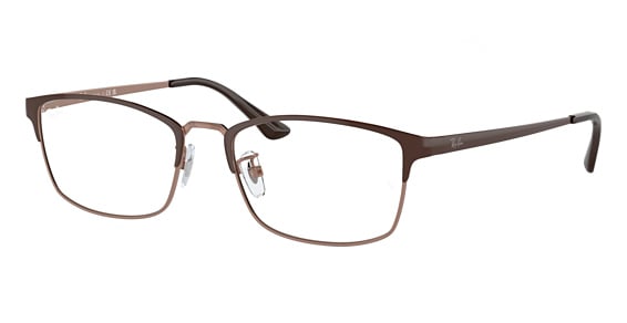 Ray-Ban RX8772D - Brown On Copper, Titanium, Rectangle frame