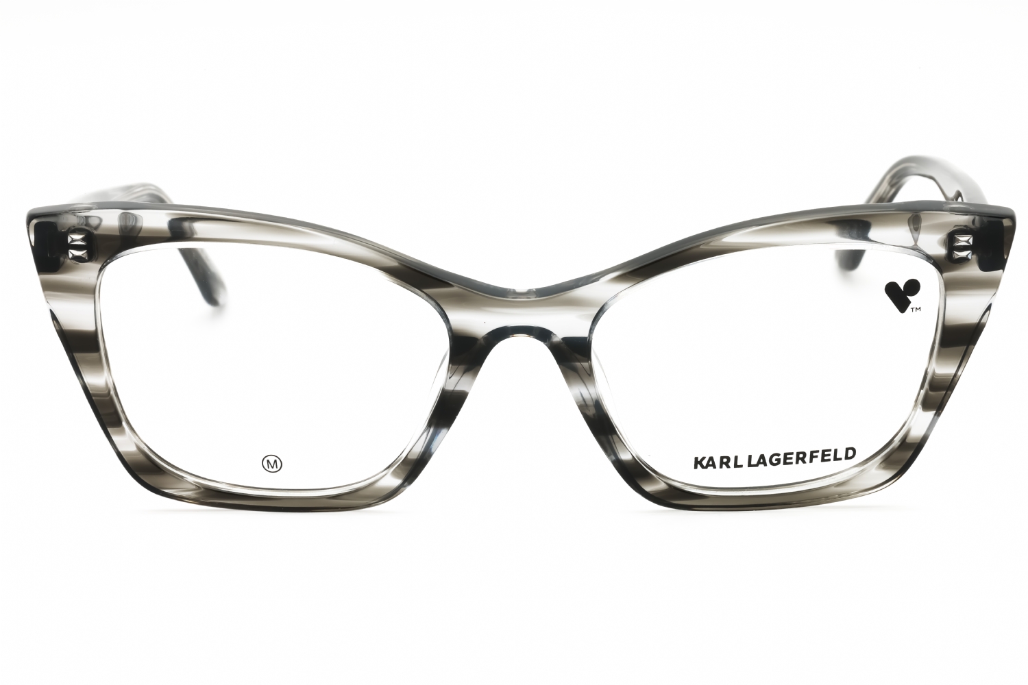 Karl Lagerfeld KL6134 - Striped Grey, Acetate, Cat Eye frame