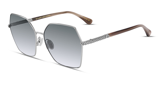 Stuart Weitzman WZN 8023/G/S - 6lb9o Ruthenium, Metal, Rectangle frame