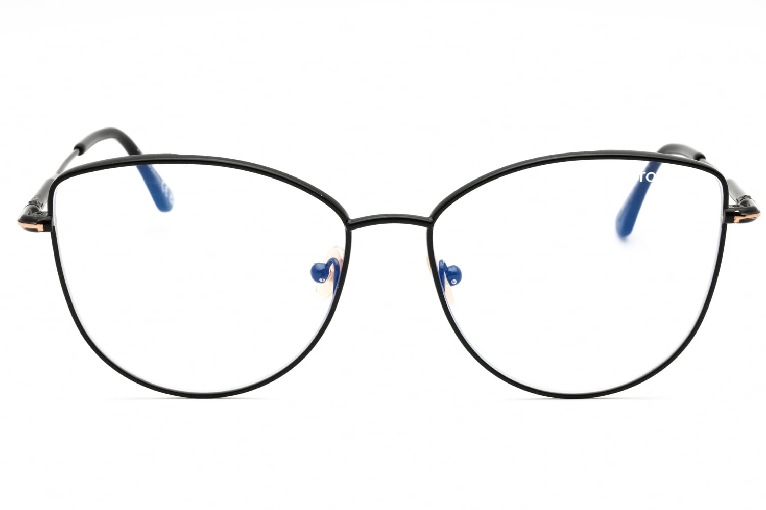 Tom Ford FT5667-B - Shiny Black/clear, Metal, Cat Eye frame