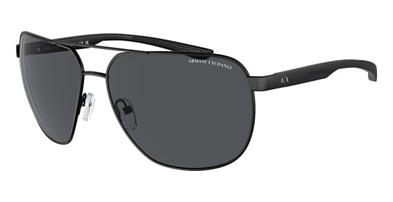 Armani Exchange AX2047S - Matte Black, Metal, Aviator frame