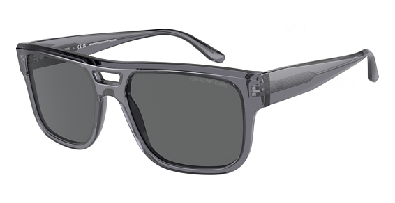 Emporio Armani EA4197 - Transparent Grey, Plastic, Aviator frame