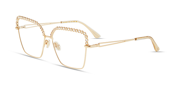 Stuart Weitzman WZN 1043/G - Gold, Metal, Cat Eye frame