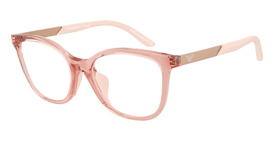 EMPORIO ARMANI KIDS EK3011U - Shiny Transparent Pink, Acetate, Cat Eye frame