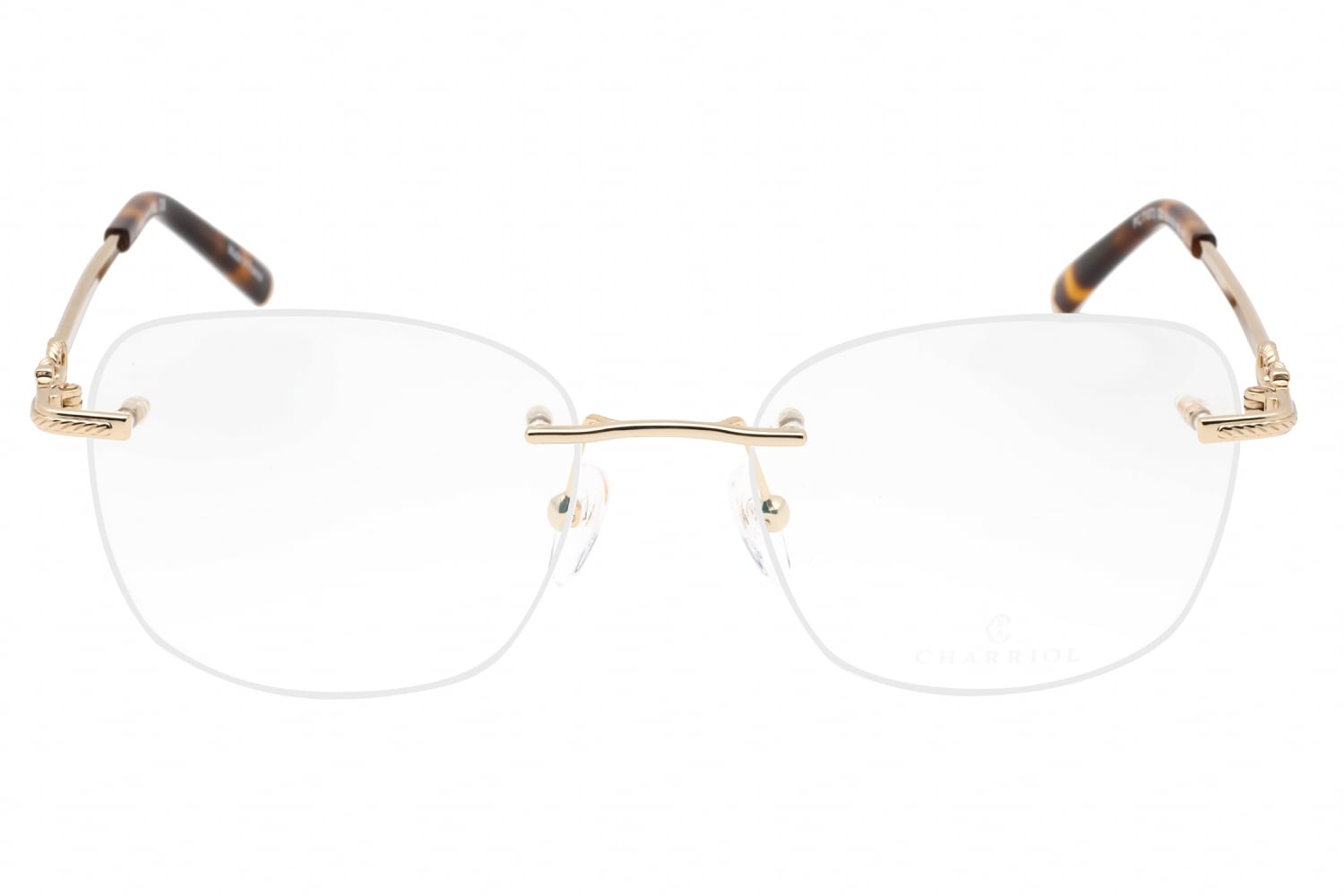 Charriol PC71072 - Shiny Gold/tortoise, Metal, Rimless frame