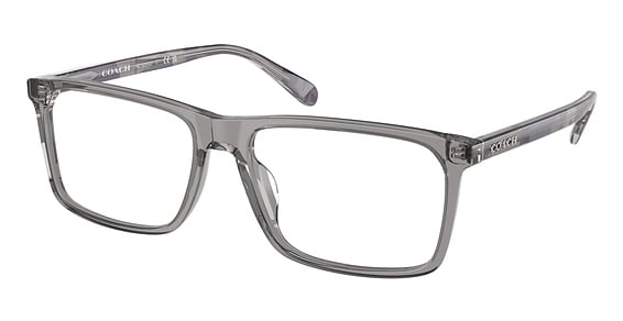COACH HC6251U - Transparent Grey, Plastic, Rectangle frame