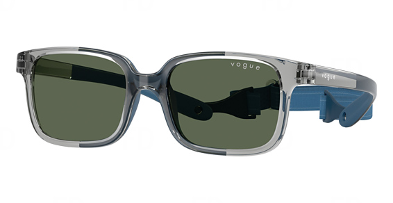Vogue Junior Sun VJ2017 - Transp Grey ON Blue Rubb, Acetate, Rectangle frame