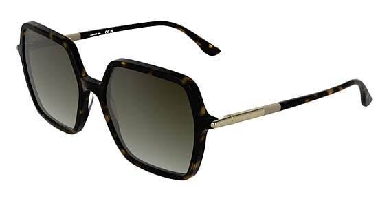 Lacoste L6079S - Dark Havana, Plastic, Rectangle frame