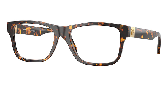 Versace VE3380 - Havana Tortoise, Plastic, Rectangle frame