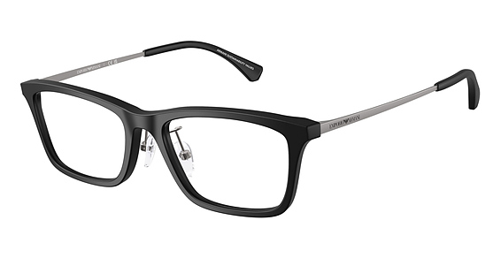 Emporio Armani EA3252D - Matte Black, Plastic, Rectangle frame