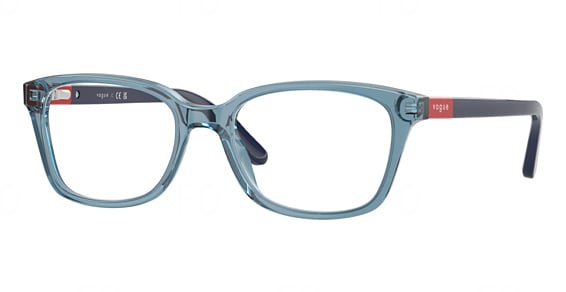 Vogue Junior VY2001 - Transparent Blue, Plastic, Oval frame