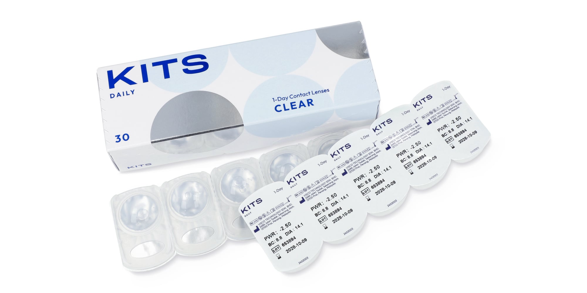 KITS Daily Silicone Hydrogel 30 Pack Contact Lenses